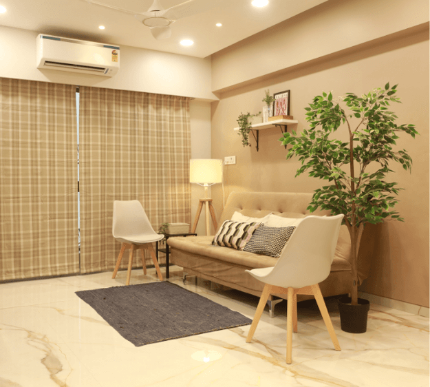 Bedroom with modern amenities and TV