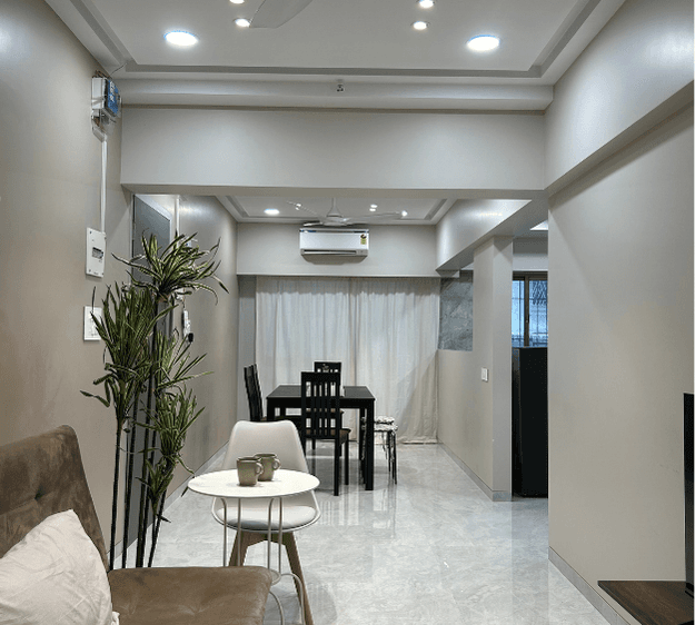 Modern kitchen and living area